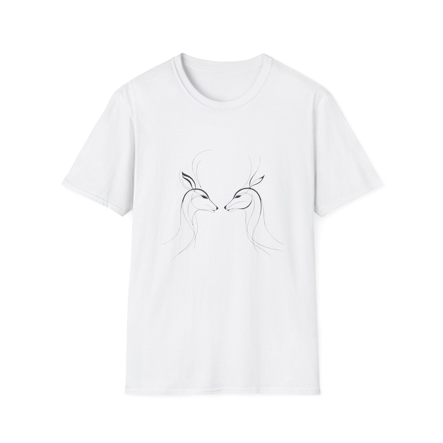 Minimalist Deer Faces T-Shirt