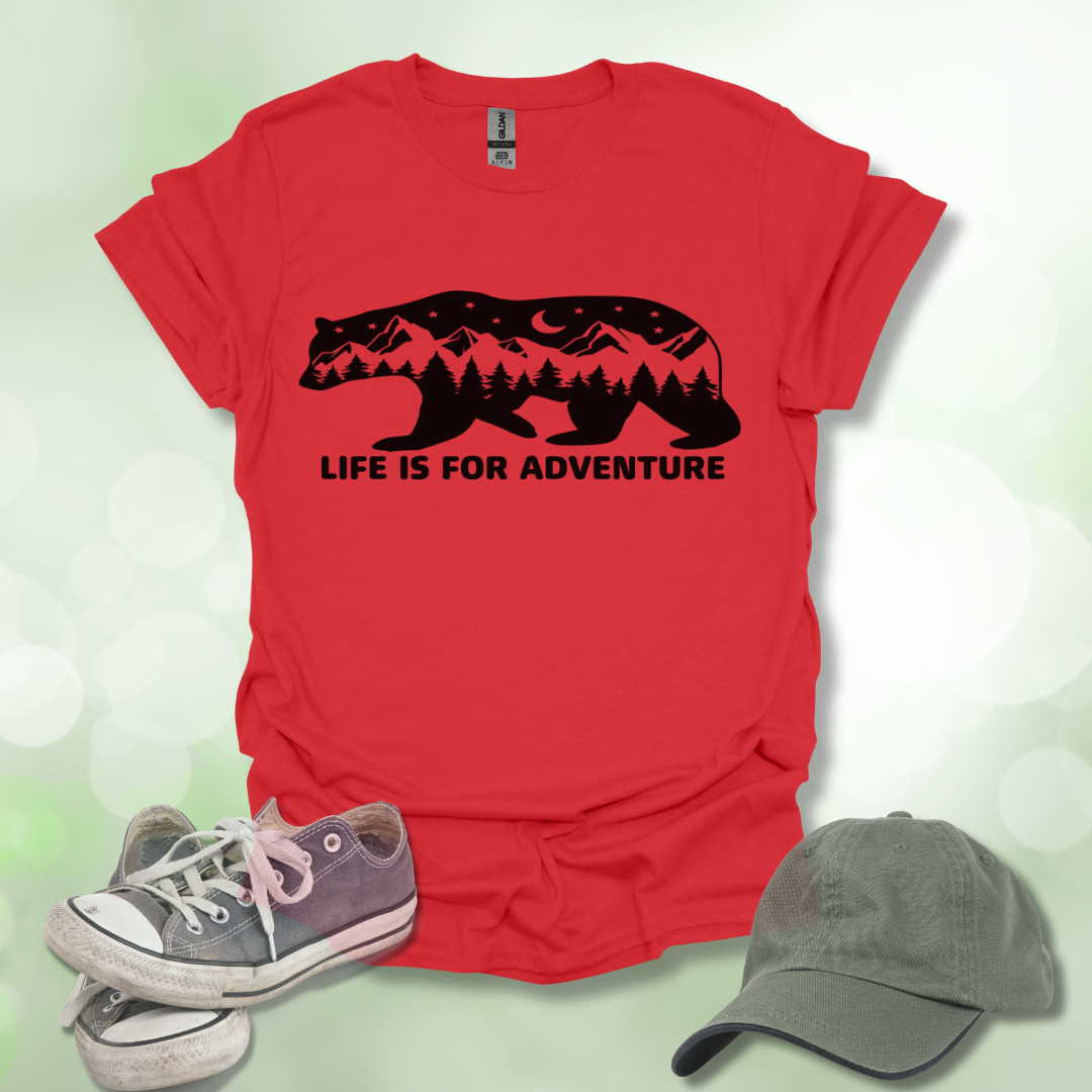 Bear T-Shirt - Life is For Adventure