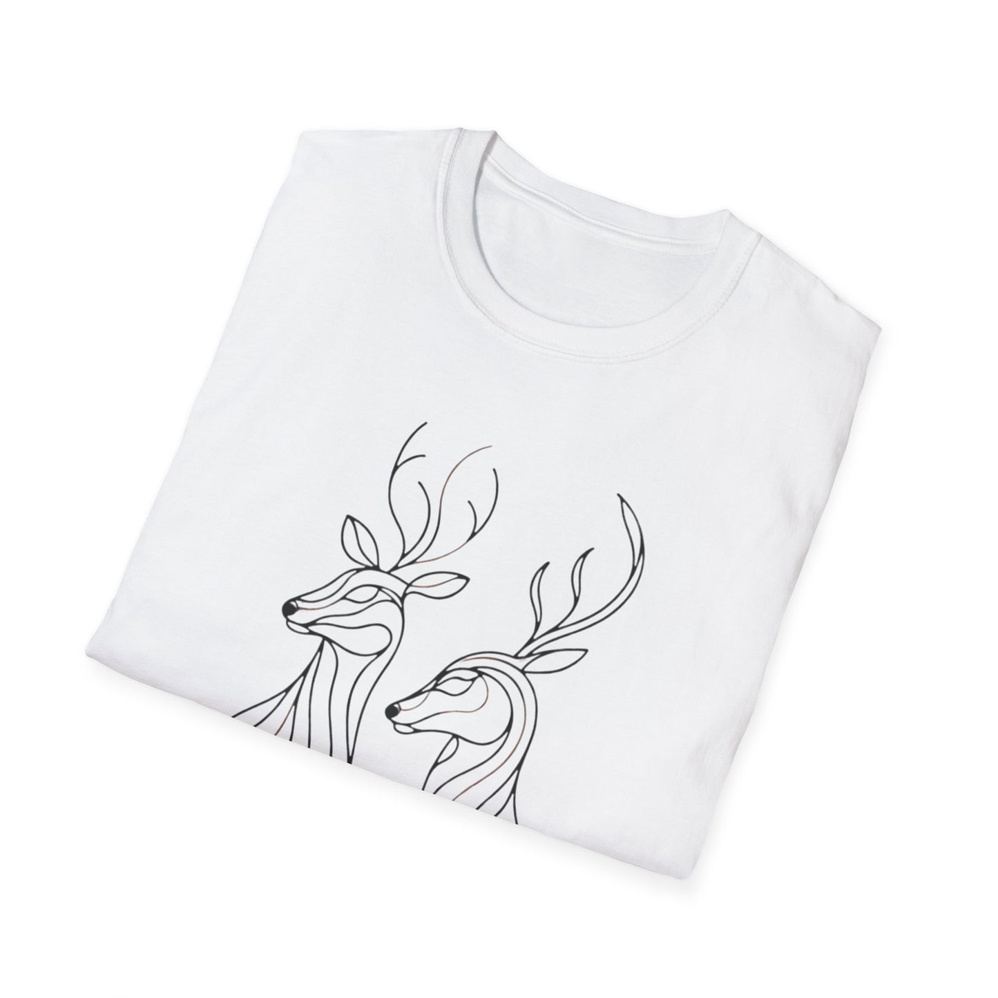 Elegant Deer Line Art T-Shirt