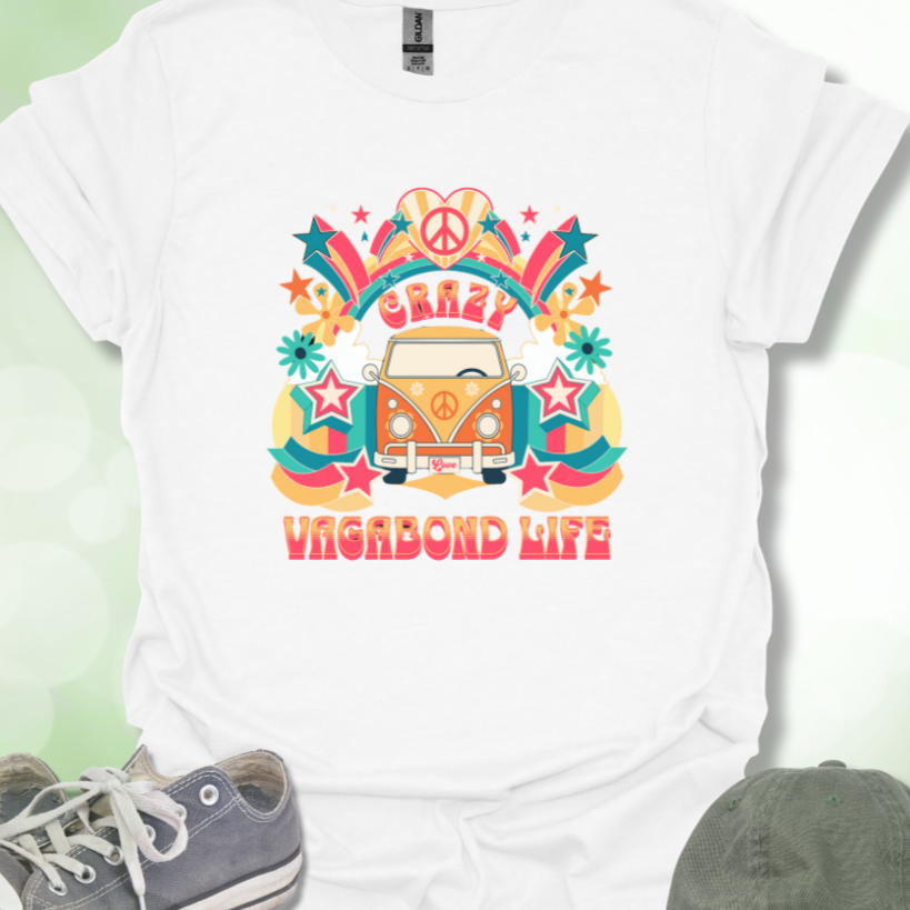Crazy Vagabond Life Retro Graphic Tee