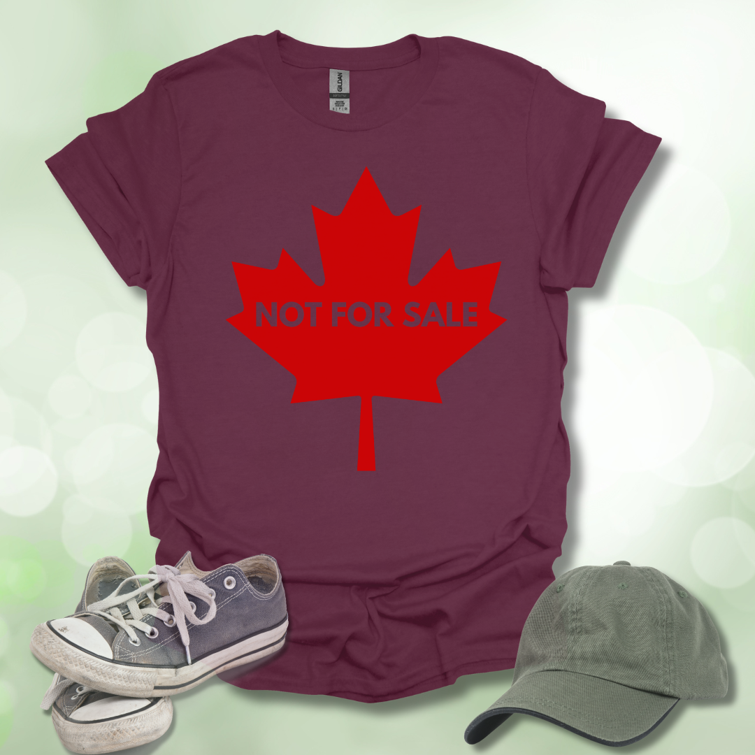 Not For Sale' Canadian Maple Leaf T-Shirt