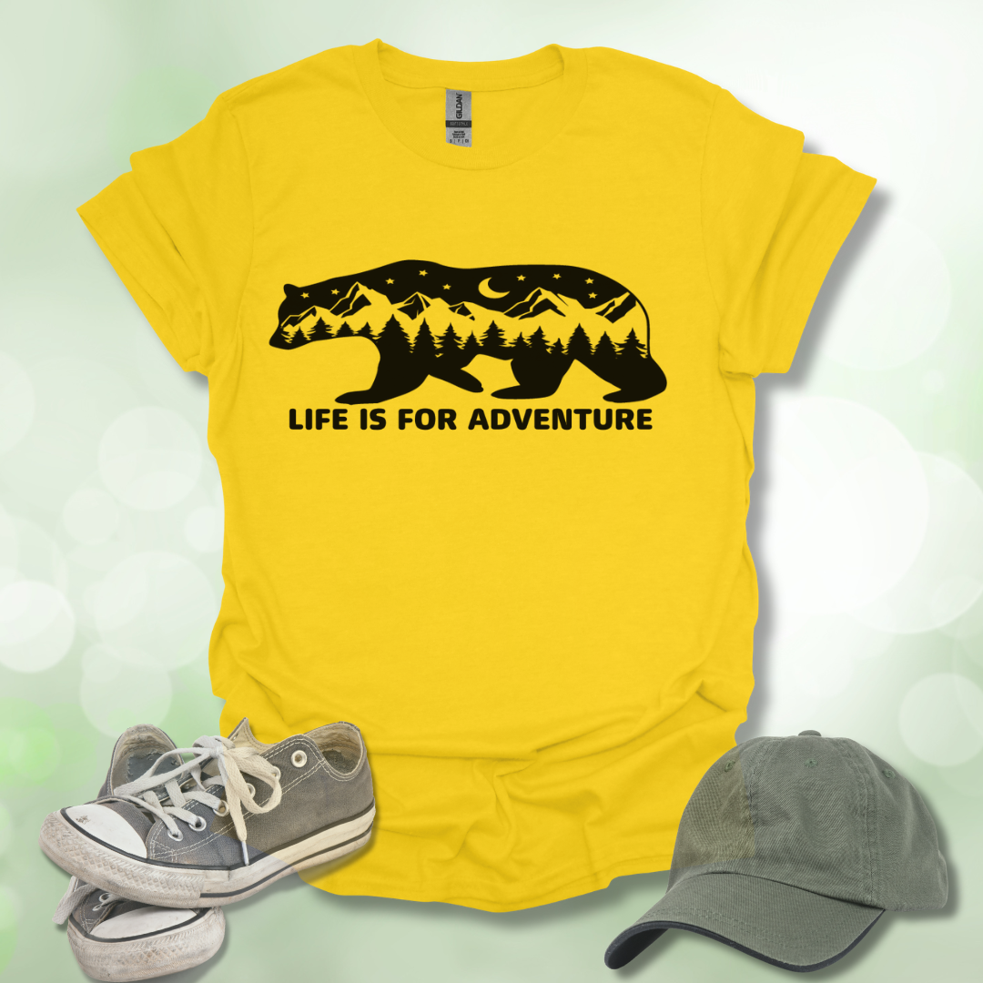 Bear T-Shirt - Life is For Adventure