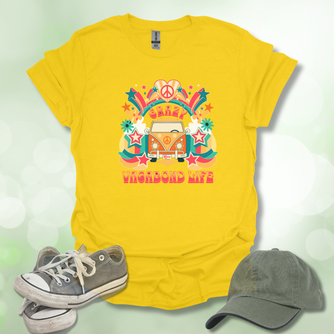 Crazy Vagabond Life Retro Graphic Tee