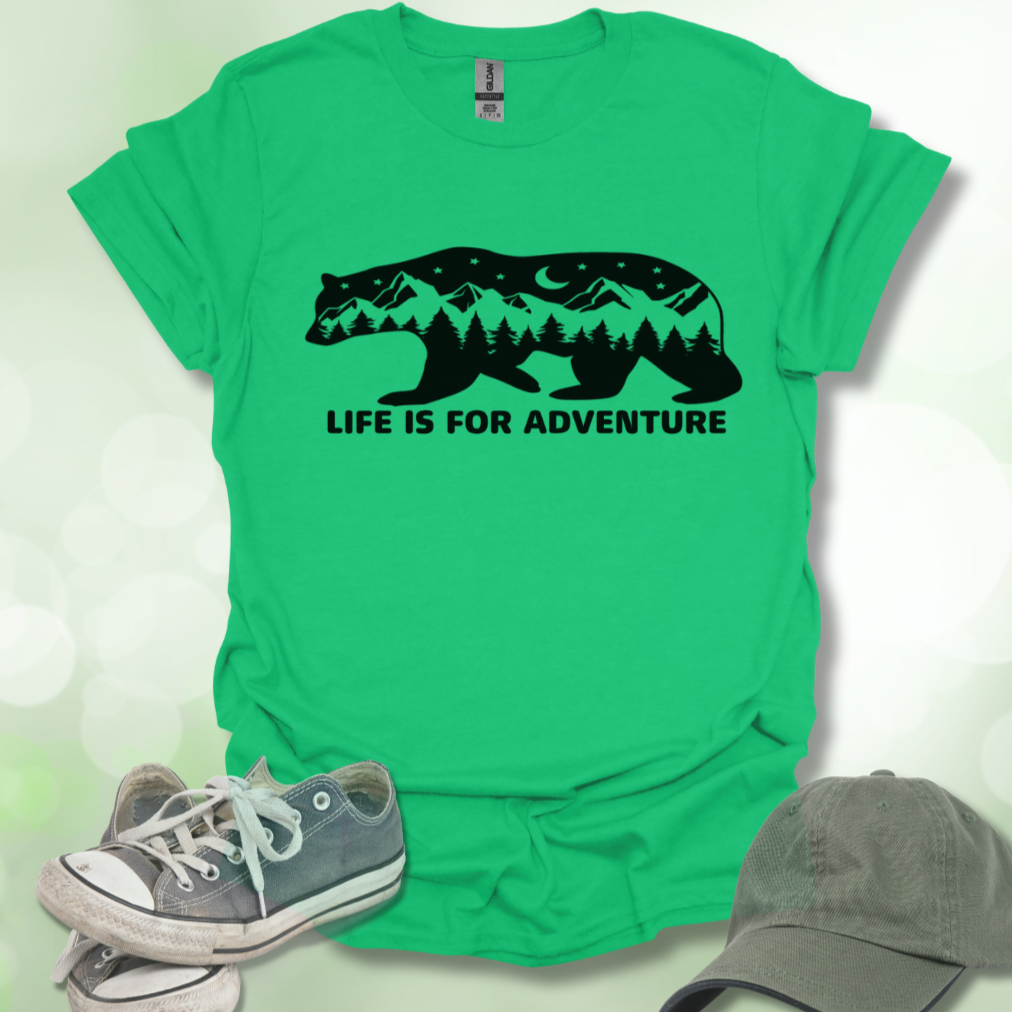 Bear T-Shirt - Life is For Adventure