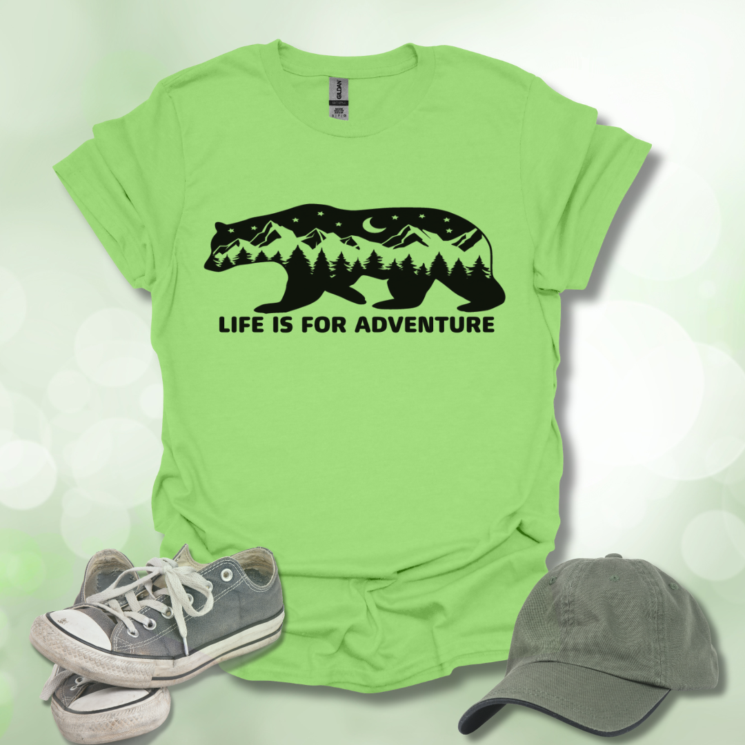 Bear T-Shirt - Life is For Adventure
