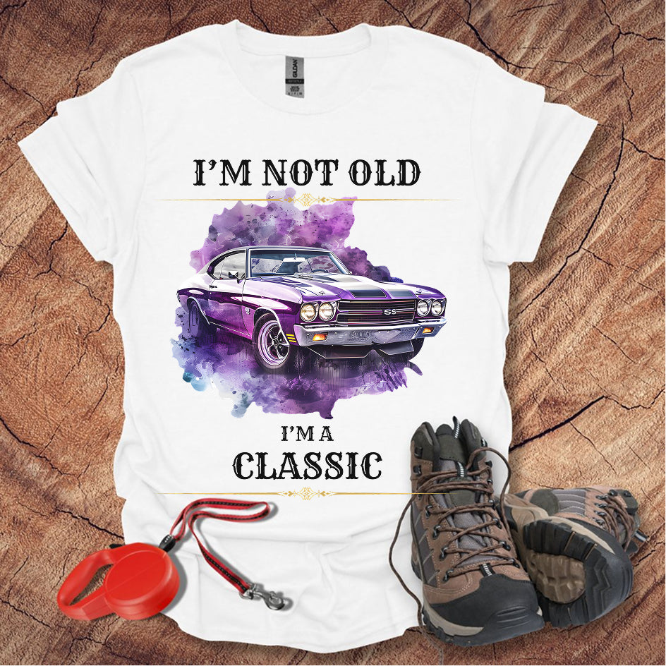 Classic Car Lover T-Shirt - "I'm Not Old, I'm A Classic"
