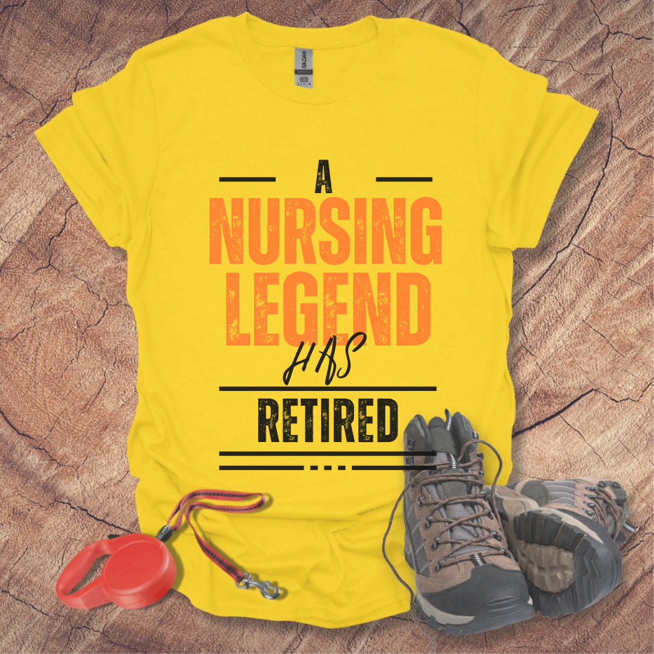 Retired Legend T-Shirt Retirement Gift, Funny Work Shirt, Custom Retiree Apparel
