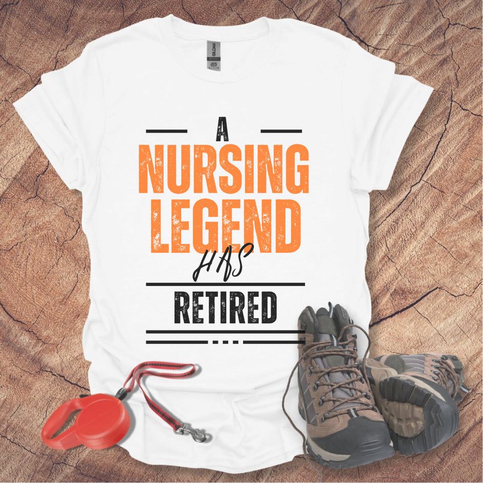 Retired Legend T-Shirt Retirement Gift, Funny Work Shirt, Custom Retiree Apparel