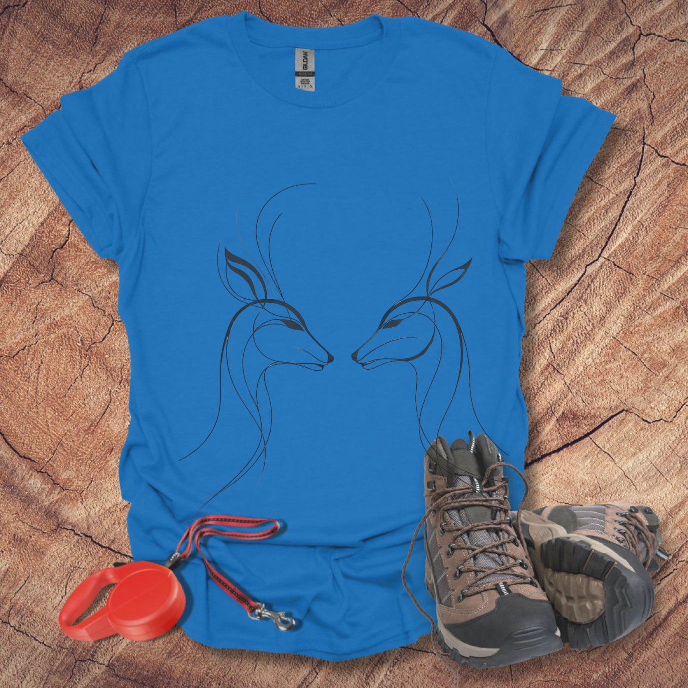 Minimalist Deer Faces T-Shirt