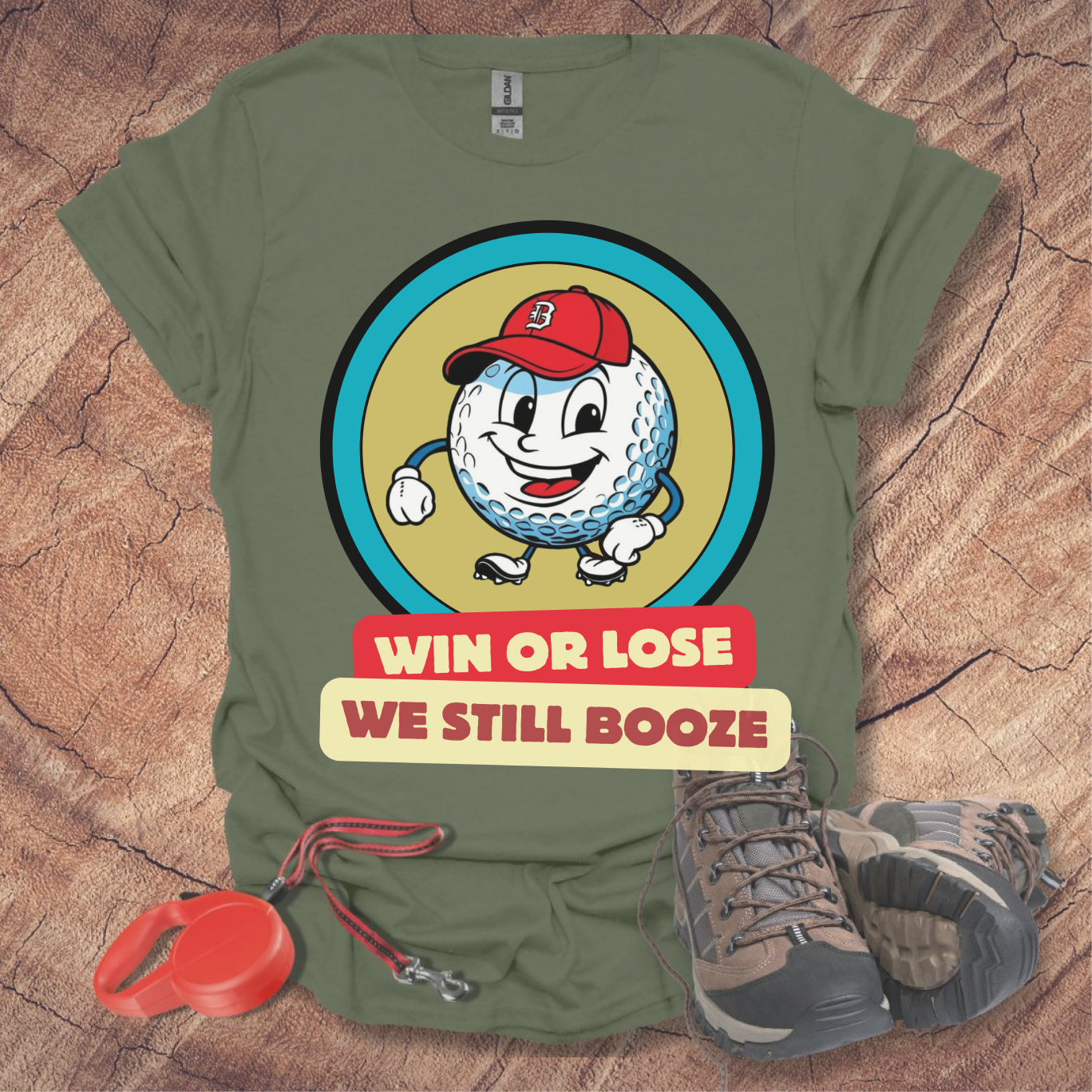 Golf T-shirt - Win or Lose, We Still Booze