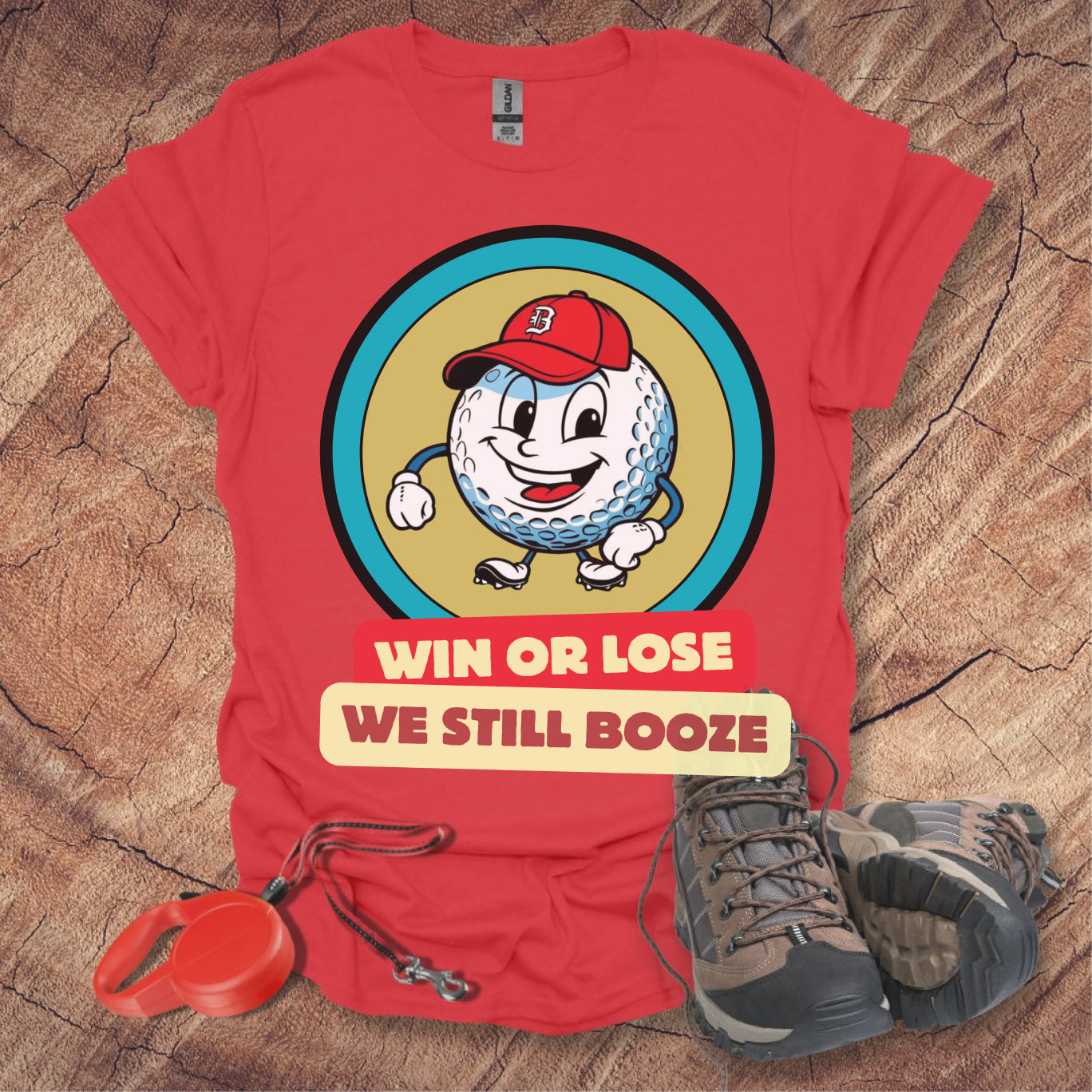 Golf T-shirt - Win or Lose, We Still Booze