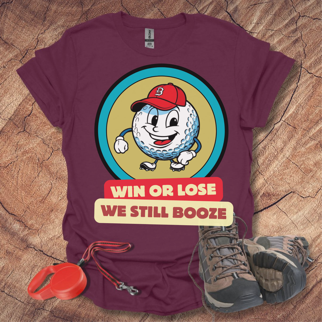 Golf T-shirt - Win or Lose, We Still Booze