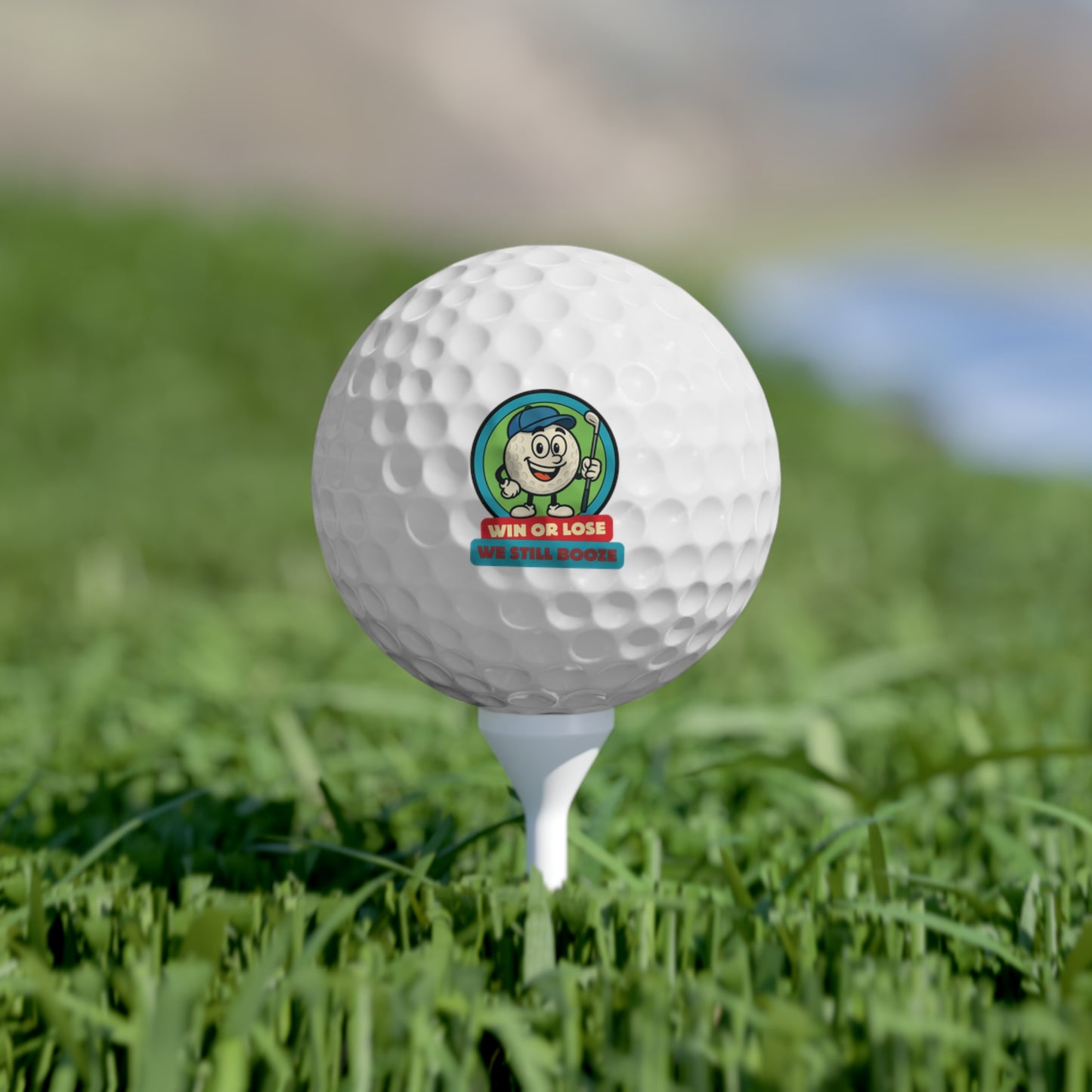 Funny Golf Balls - "Win or Lose, We Still Booze" - Pack of 6
