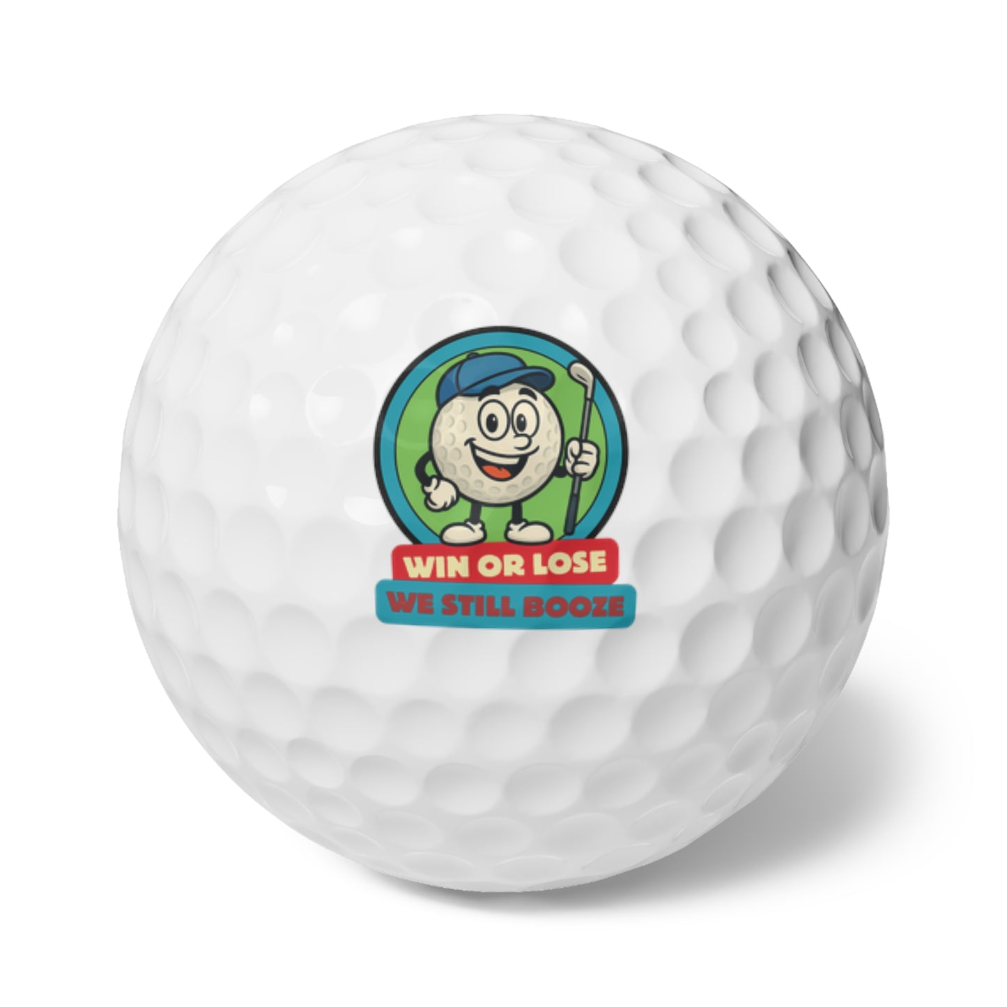 Funny Golf Balls - "Win or Lose, We Still Booze" - Pack of 6