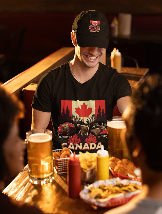 Canadiana T-shirt, Canada Day shirt, beaver, bear and moose apparel, trendy clothes, canadian flag sweater, birthday present, family reunion